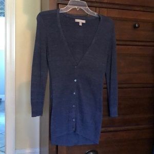 Banana Republic 3/4 sleeve navy cardigan